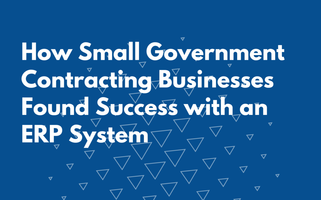 How Small Government Contracting Businesses Found Success with an ERP System