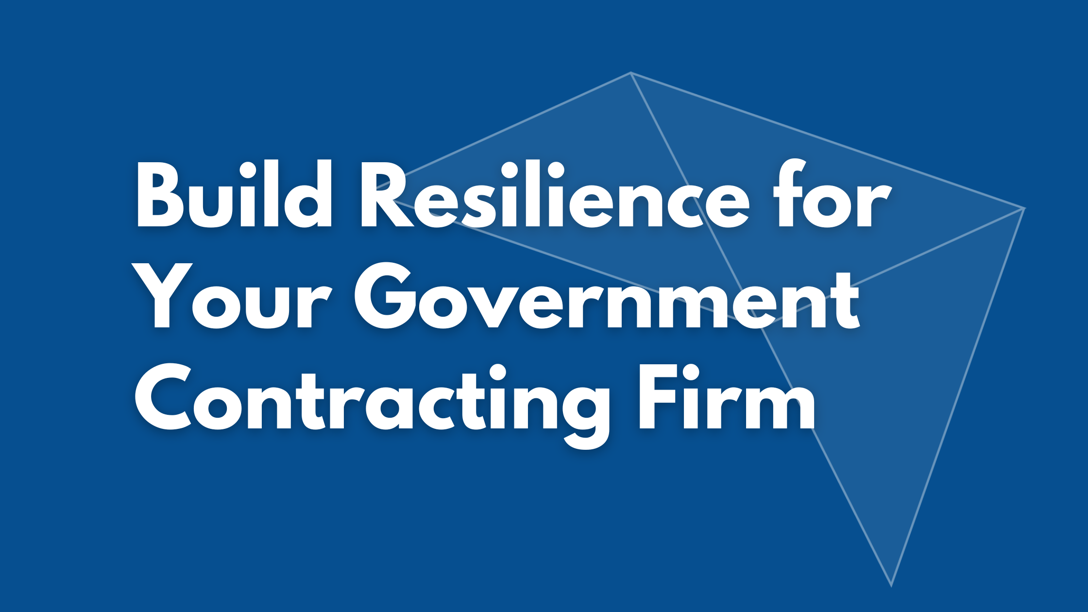 Build Resilience for Your Government Contracting Firm