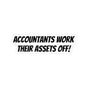 Accountants work their assets off sticker