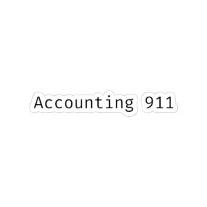 Accounting 911 sticker
