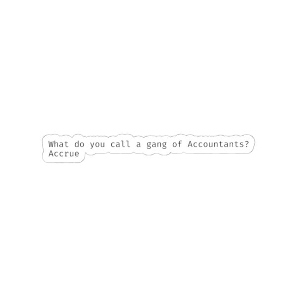 Accrue sticker