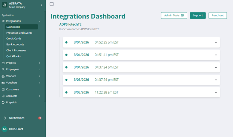 Astrata UI screenshot
